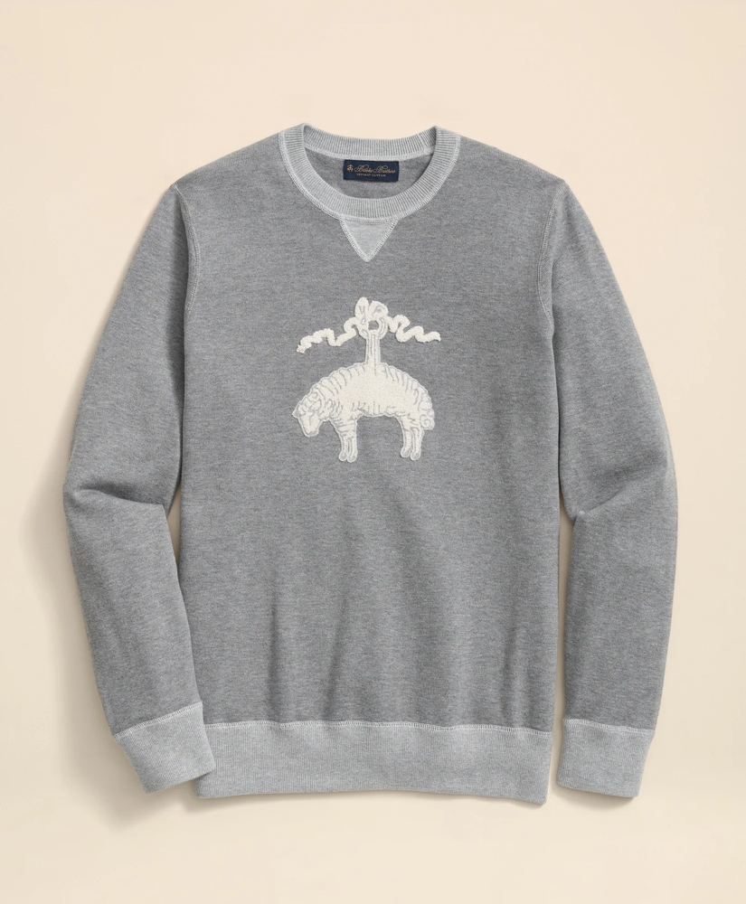 Supima® Cotton Golden Fleece® Embroidered Crewneck Sweatshirt, image 4