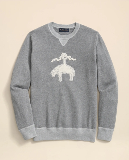 Supima® Cotton Golden Fleece® Embroidered Crewneck Sweatshirt, image 4