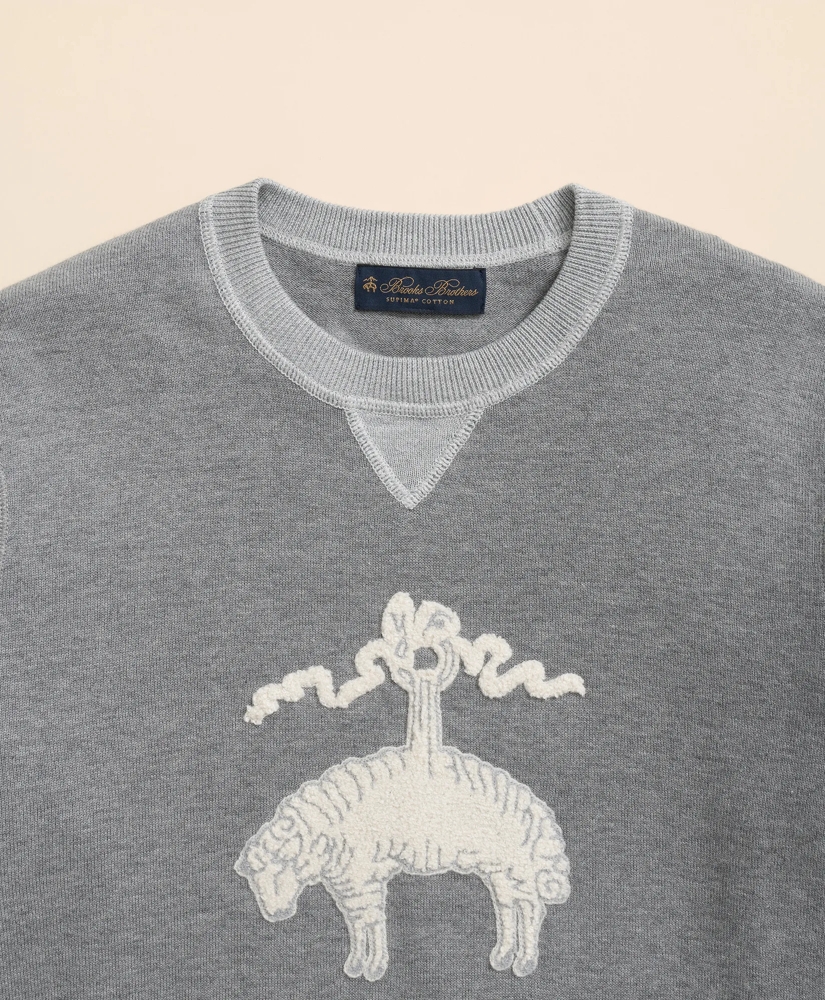 Supima® Cotton Golden Fleece® Embroidered Crewneck Sweatshirt, image 5