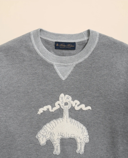 Supima® Cotton Golden Fleece® Embroidered Crewneck Sweatshirt, image 5