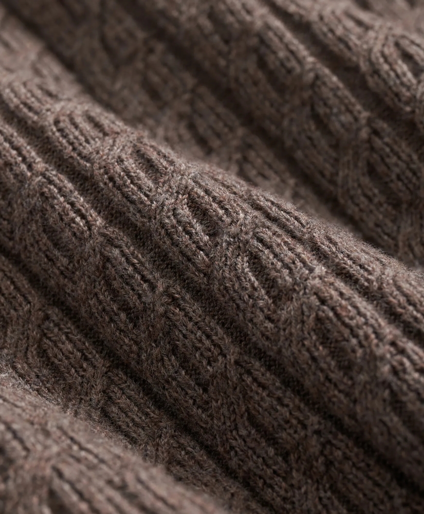 Cotton Mini-Cable Polo Cardigan, image 3