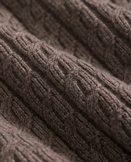 Cotton Mini-Cable Polo Cardigan, image 3