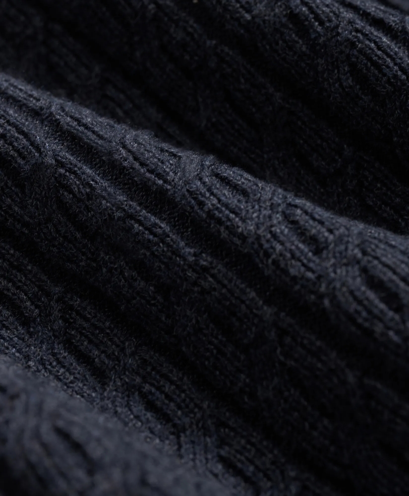 Cotton Mini-Cable Polo Cardigan, image 3
