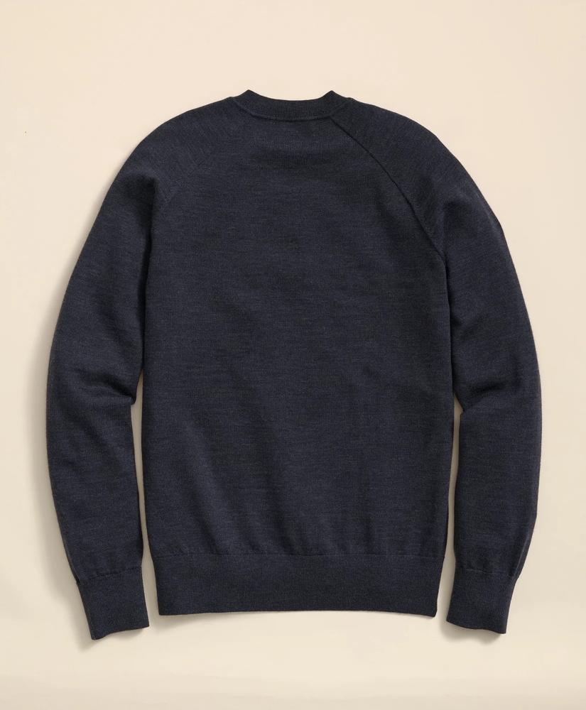 Merino Wool Glen Plaid Contrast Sweater, image 4