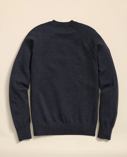 Merino Wool Glen Plaid Contrast Sweater, image 4