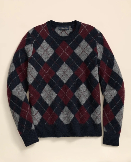 Brushed Wool Argyle Sweater, image 1