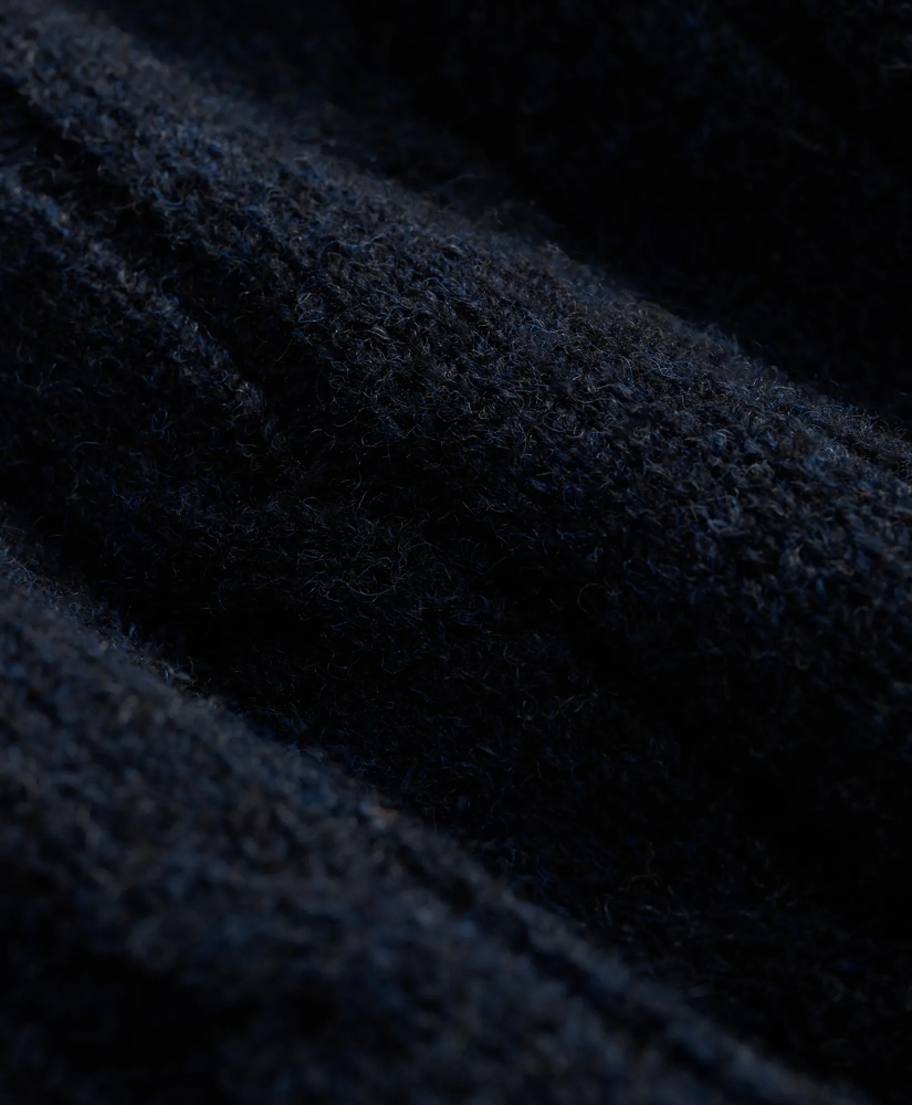 Shetland Wool Fair-Isle Tipped Archive Tennis Sweater, image 3