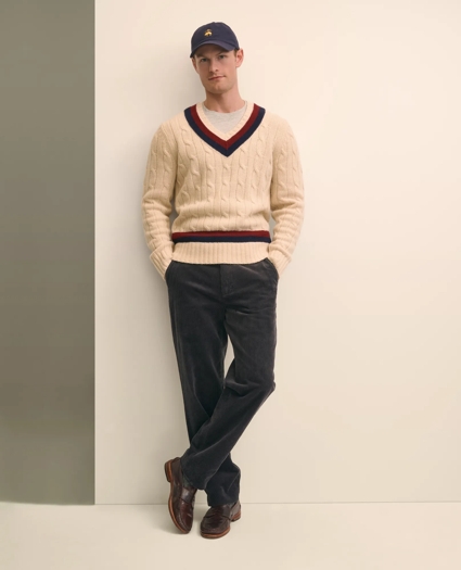 Merino Wool Archive Tennis Sweater, image 3