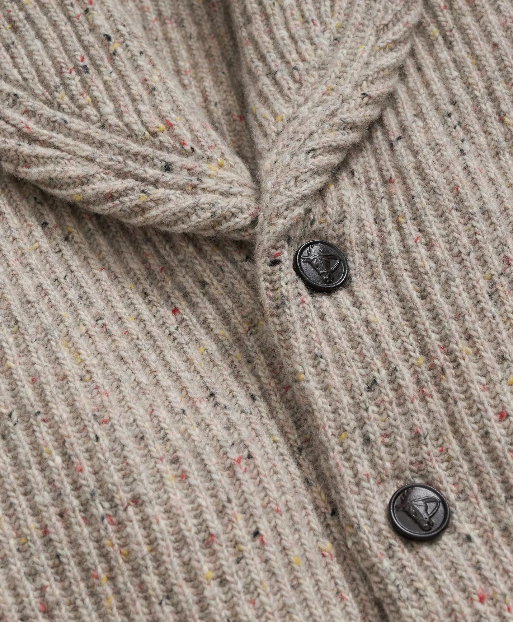 Merino Wool Donegal Shawl Cardigan, image 2