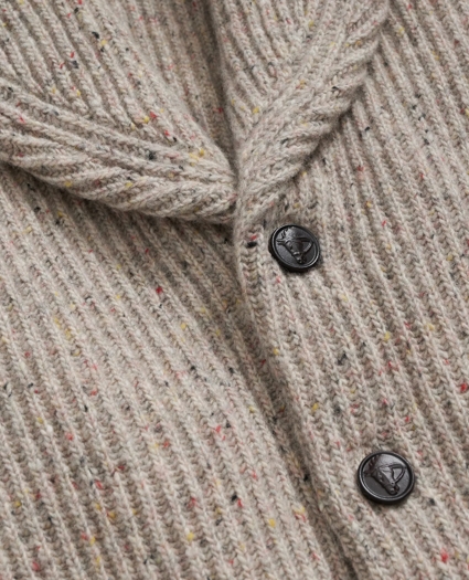 Merino Wool Donegal Shawl Cardigan, image 2