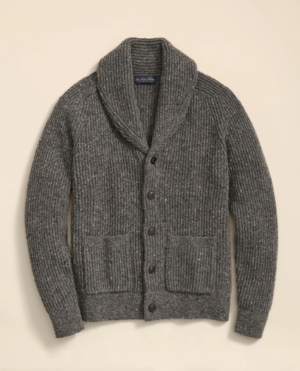 Merino Wool Donegal Shawl Cardigan, image 1