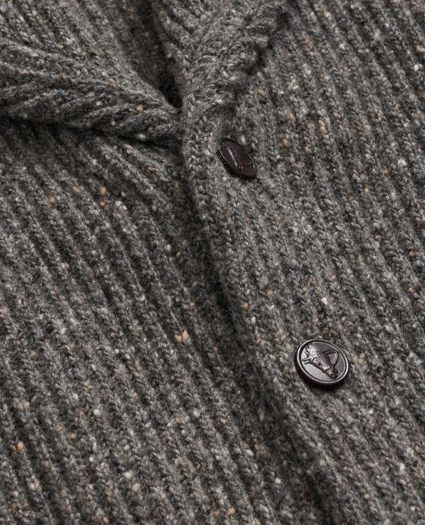 Merino Wool Donegal Shawl Cardigan, image 2