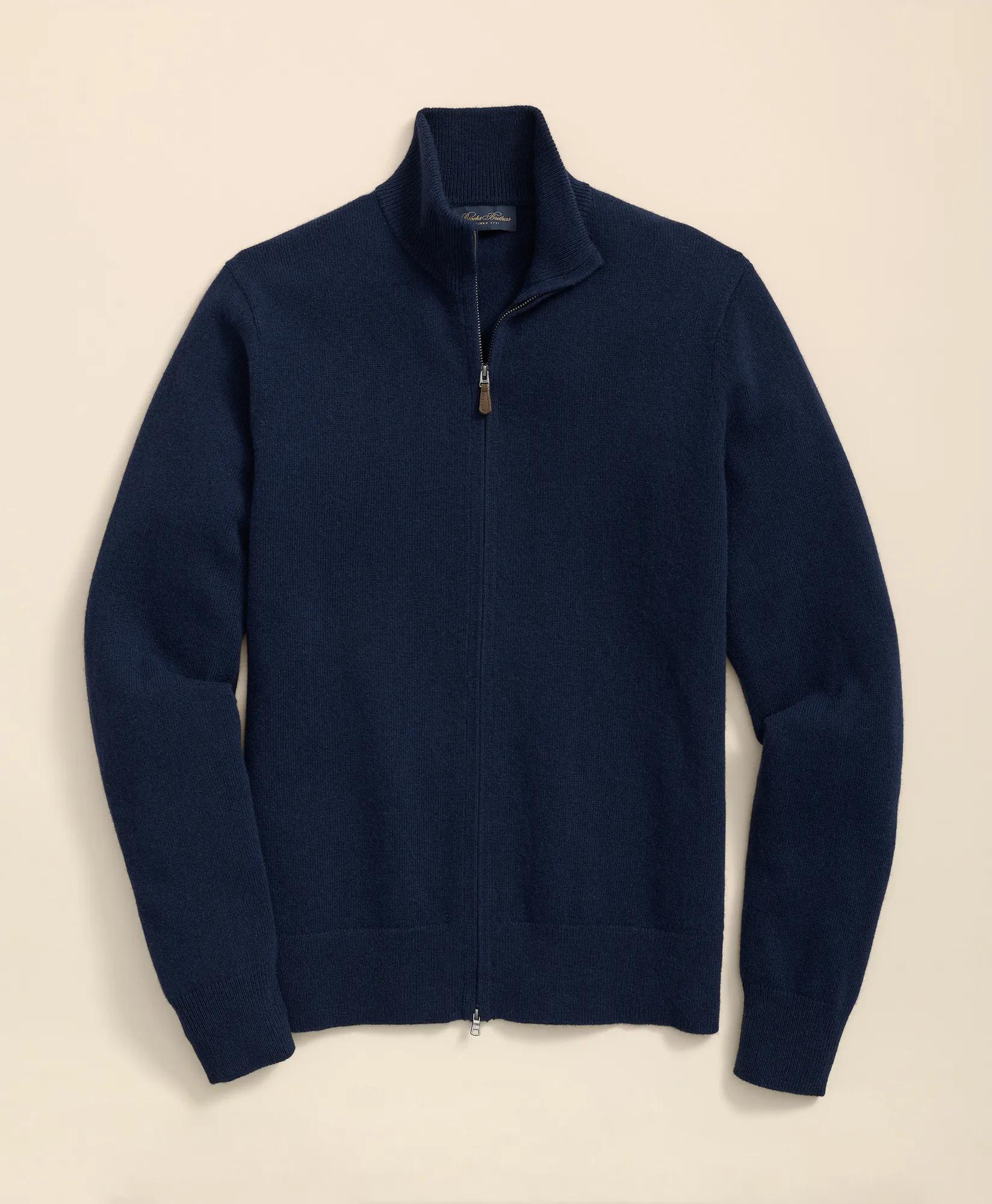 3-Ply Cashmere Full-Zip Cardigan, image 1