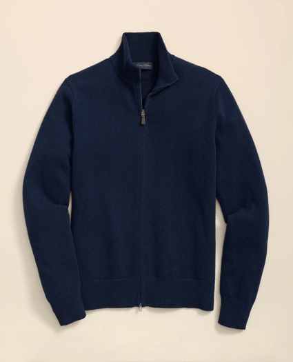 3-Ply Cashmere Full-Zip Cardigan, image 1