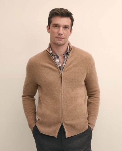 3-Ply Cashmere Full-Zip Cardigan, image 1