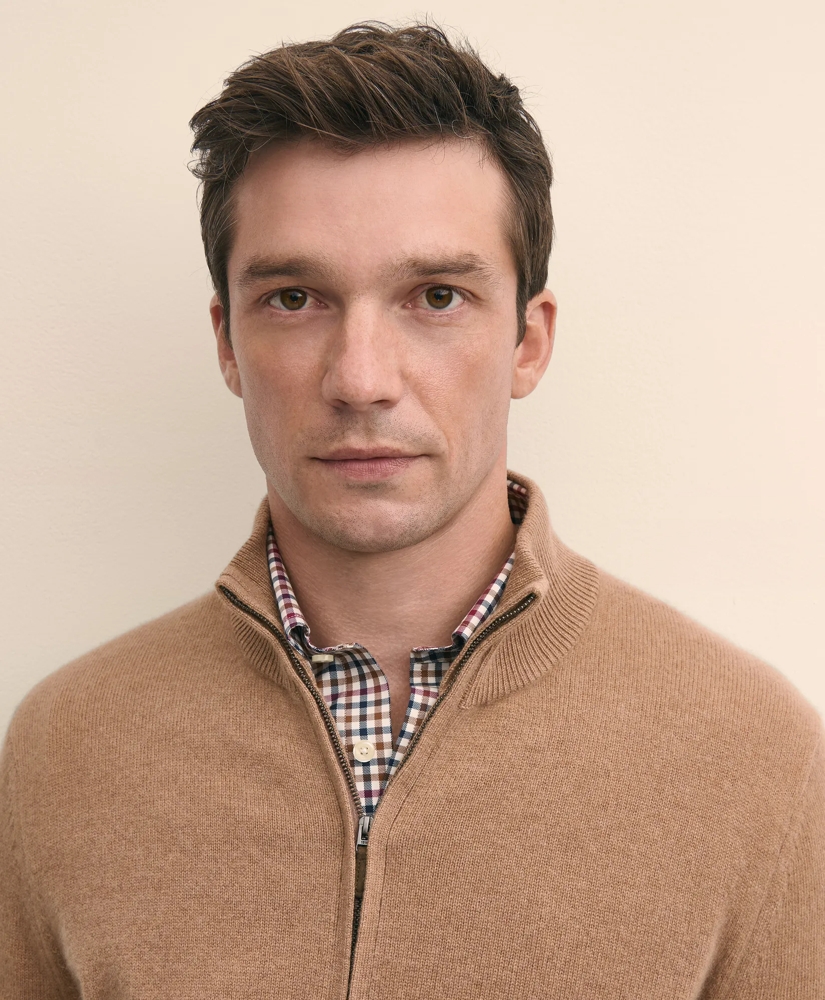 3-Ply Cashmere Full-Zip Cardigan, image 3