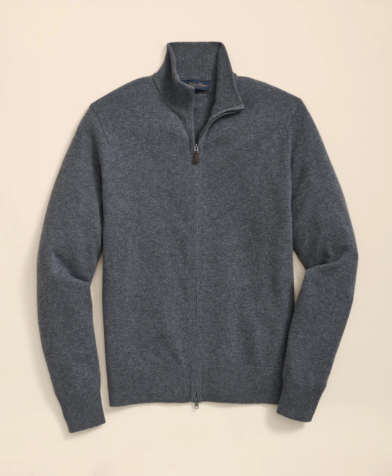 3-Ply Cashmere Full-Zip Cardigan, image 1