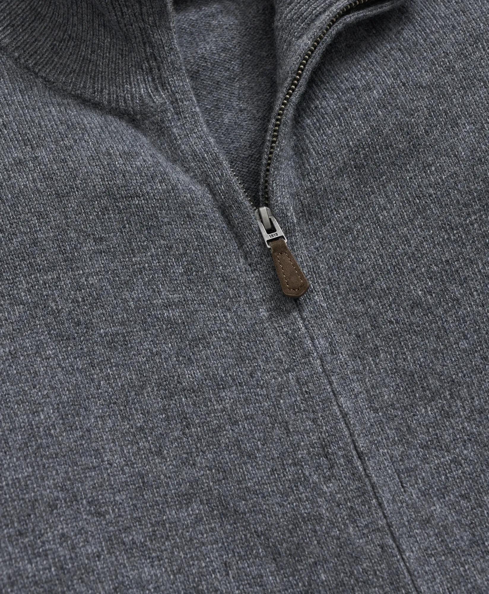 3-Ply Cashmere Full-Zip Cardigan, image 2