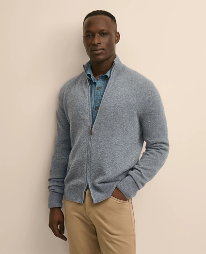 3-Ply Cashmere Full-Zip Cardigan, image 1