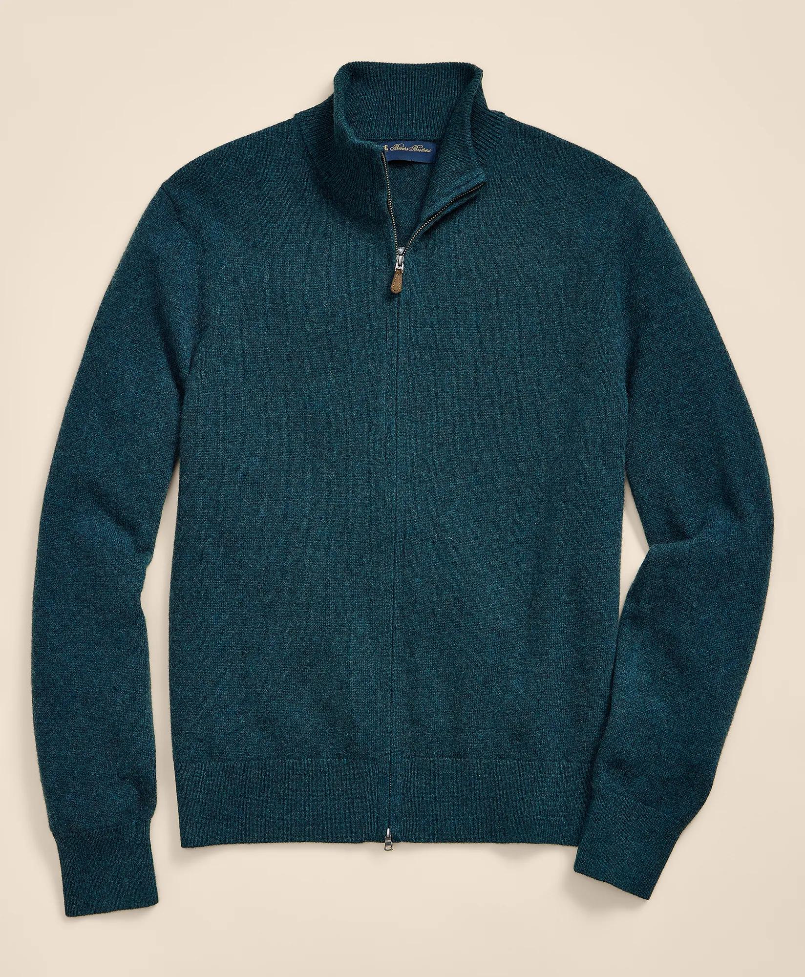 3-Ply Cashmere Full-Zip Cardigan, image 1