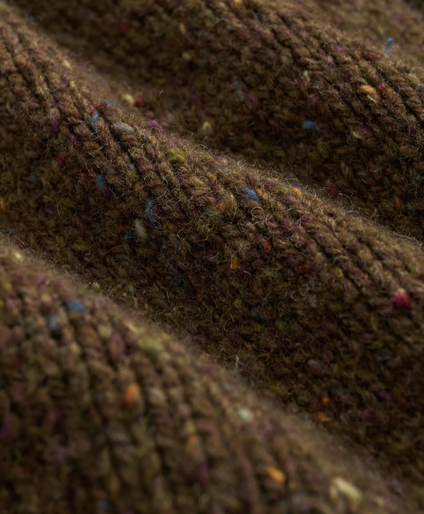 Merino Wool Donegal Zip Cardigan, image 3