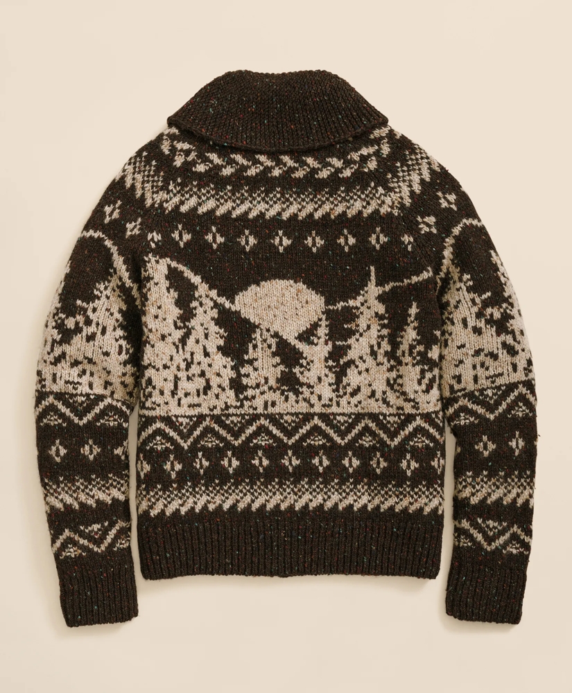 Donegal Wool Emblem Chunky Zip Cardigan, image 7