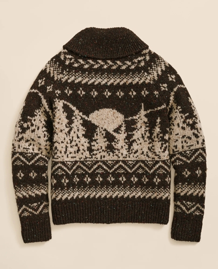 Donegal Wool Emblem Chunky Zip Cardigan, image 7