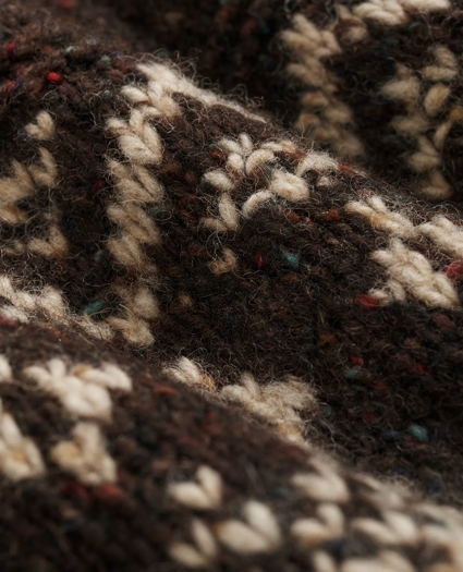 Donegal Wool Emblem Chunky Zip Cardigan, image 9
