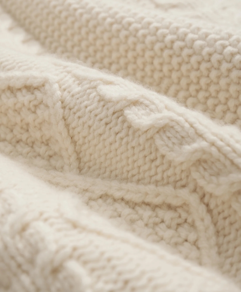 Merino Wool Archive Aran Turtleneck Sweater, image 3