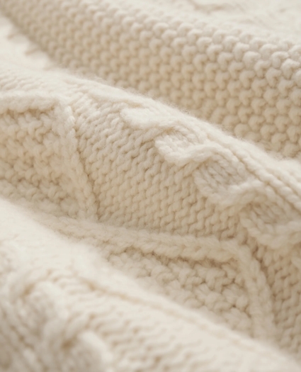 Merino Wool Archive Aran Turtleneck Sweater, image 7