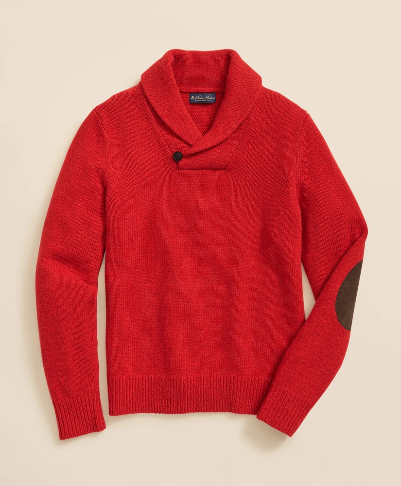 Merino Wool Polo Shawl Collar Sweater