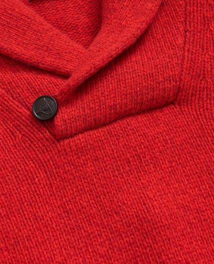 Merino Wool Polo Shawl Collar Sweater, image 2