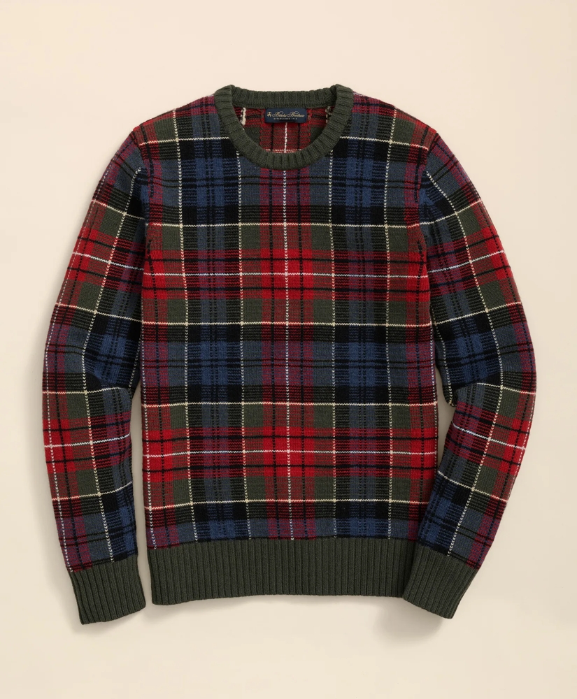 Merino Wool Archive Plaid Intarsia Sweater