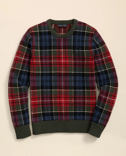 Merino Wool Archive Plaid Intarsia Sweater, image 1
