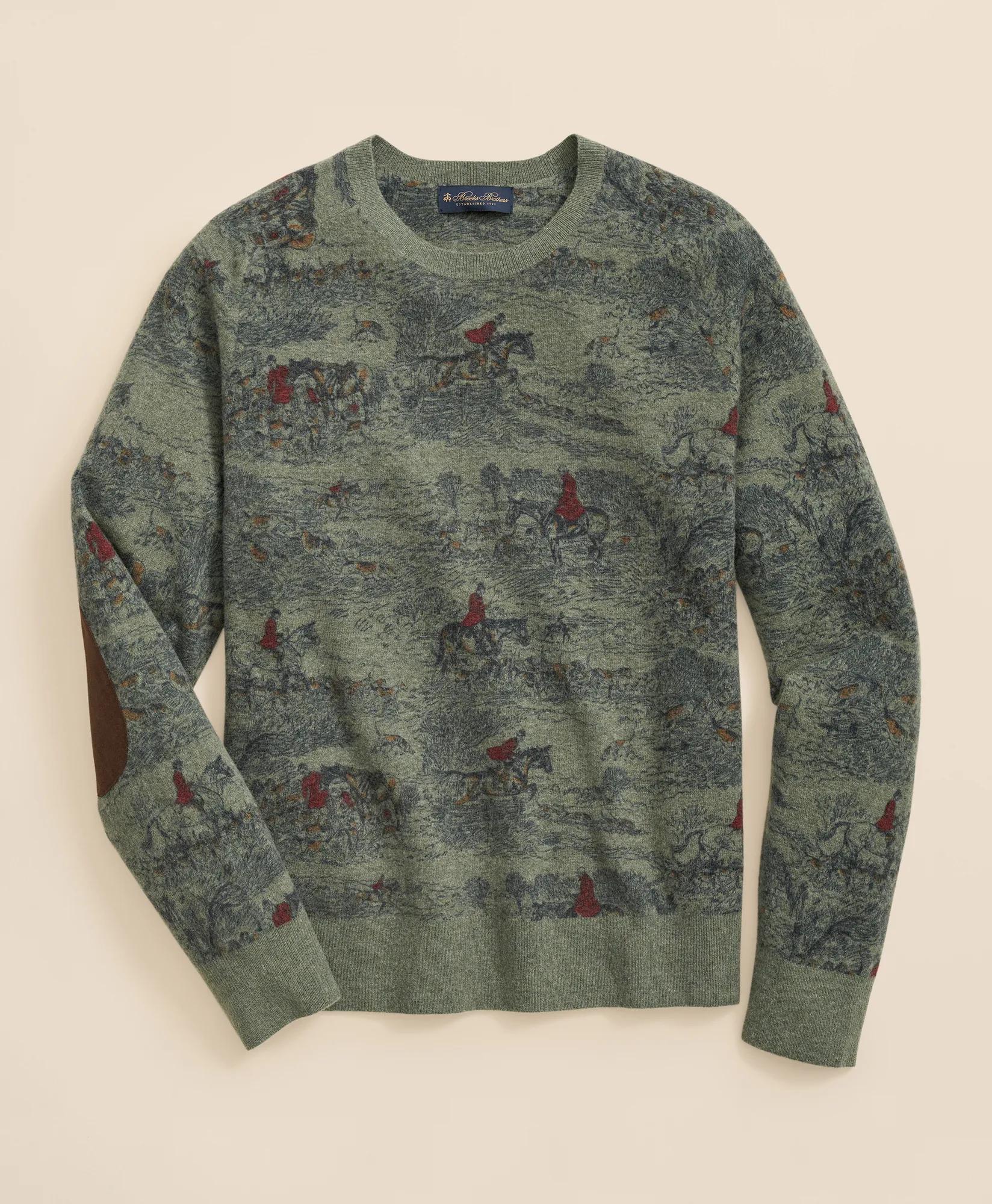 Wool Archive Equestrian Print Sweater, image 1