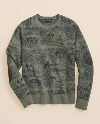 Wool Archive Equestrian Print Sweater, image 1
