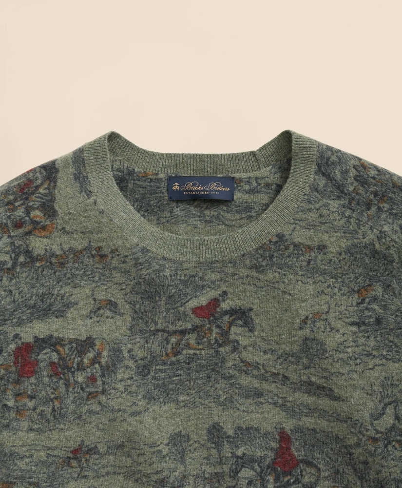 Wool Archive Equestrian Print Sweater
