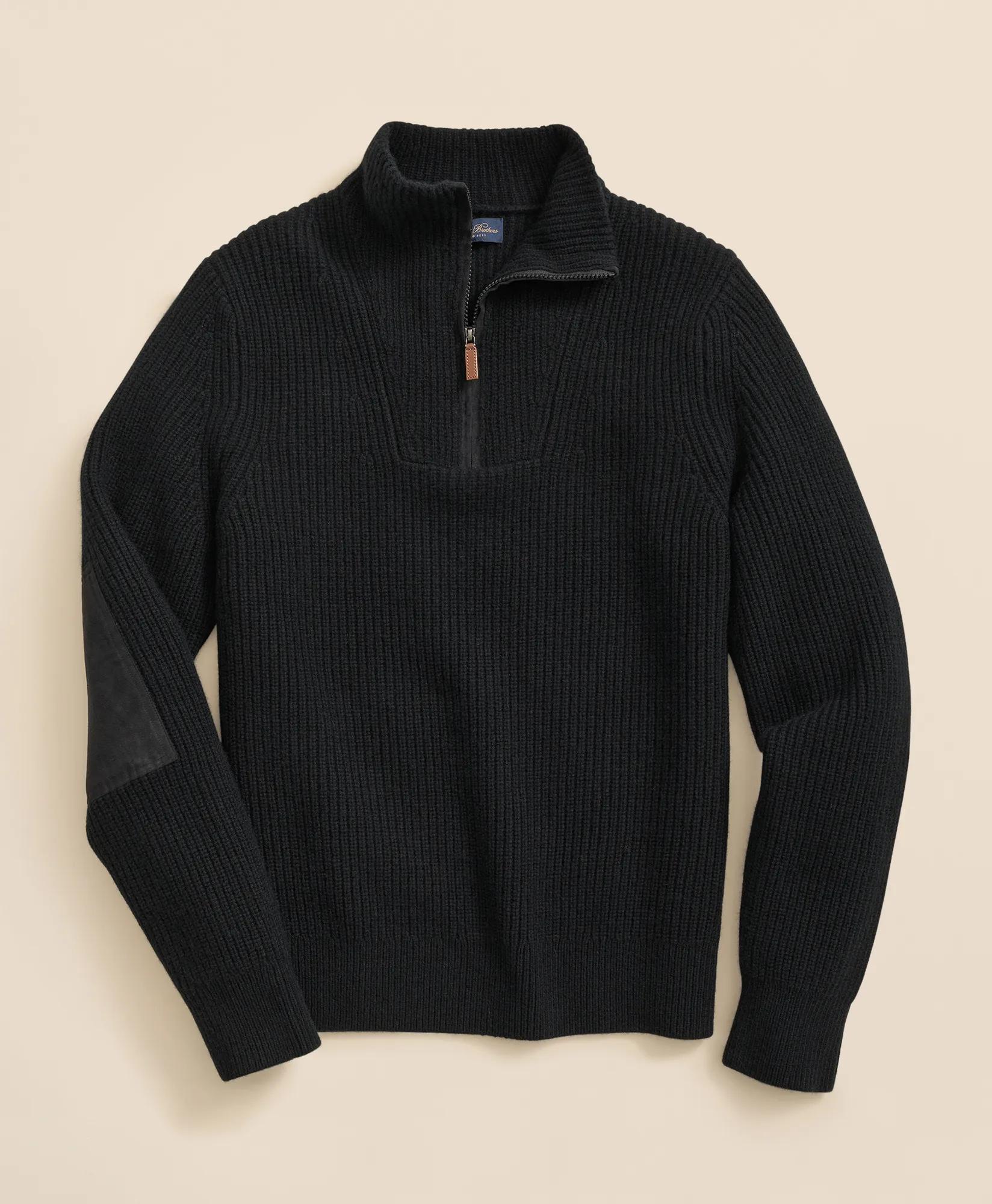 Wool Military Half-Zip Sweater, image 1