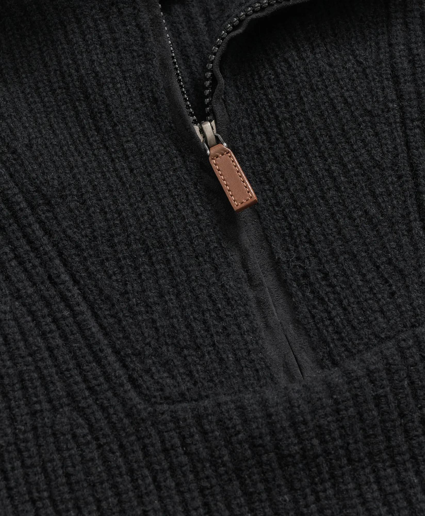Wool Military Half-Zip Sweater, image 2