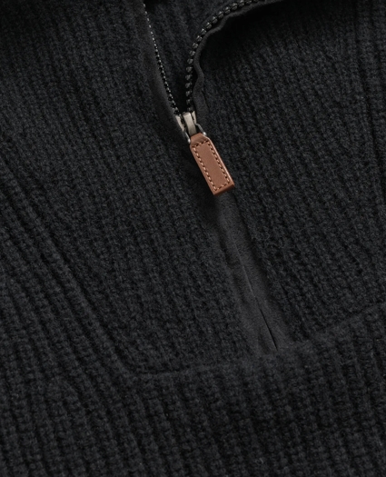 Wool Military Half-Zip Sweater, image 2