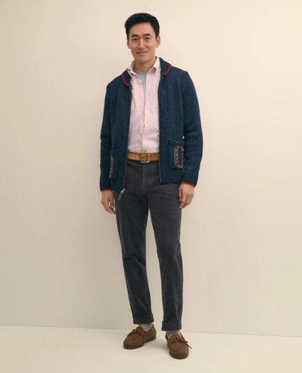 Men's Lunar New Year Wool Full-Zip Sweater, image 3