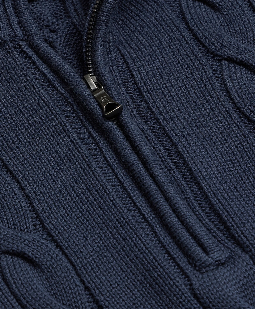 Supima&reg; Cotton Quarter-Zip Tennis Sweater, image 5