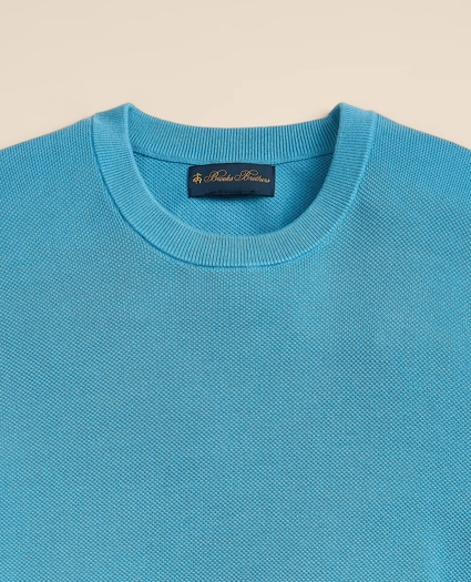 Supima&reg; Cotton Pique Crewneck Sweater, image 5