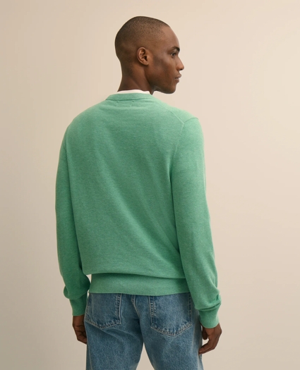 Supima&reg; Cotton Pique Crewneck Sweater, image 3