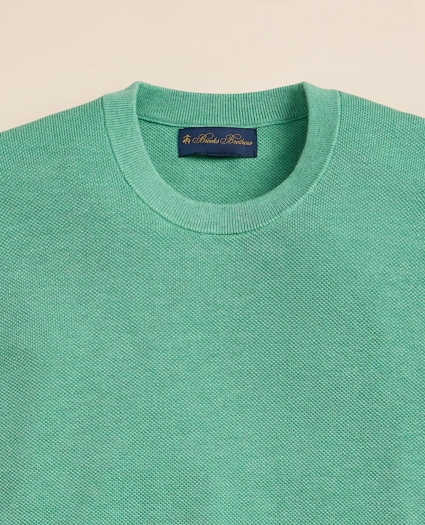 Supima&reg; Cotton Pique Crewneck Sweater, image 5