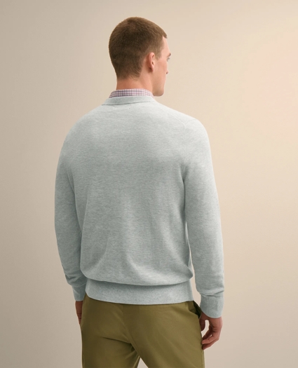 Supima&reg; Cotton Pique Crewneck Sweater, image 4