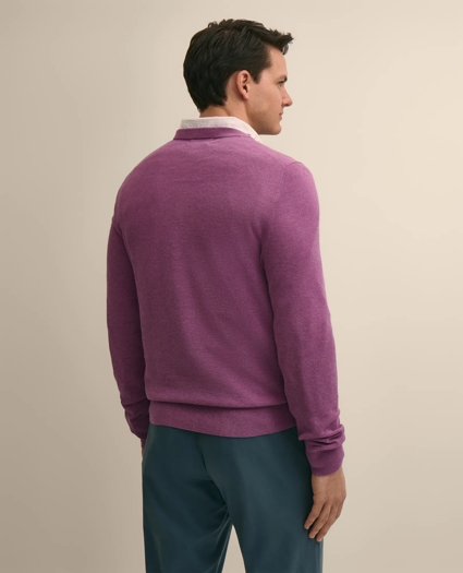 Supima&reg; Cotton Pique Crewneck Sweater, image 4