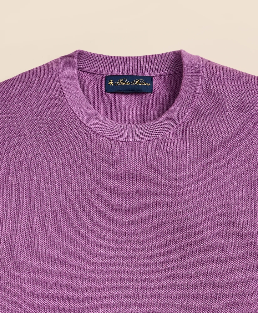Supima&reg; Cotton Pique Crewneck Sweater, image 5