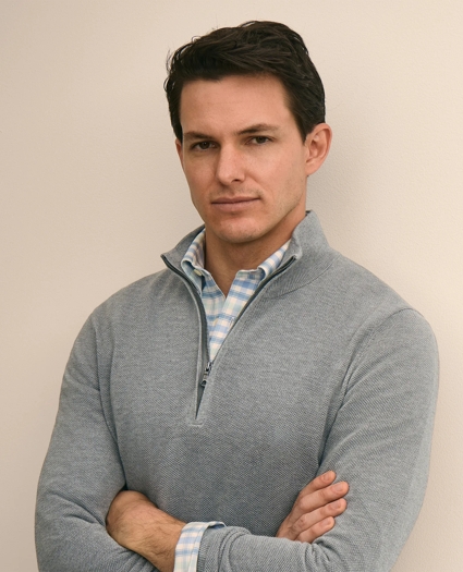 Supima&reg; Cotton Pique Quarter-Zip Sweater, image 2