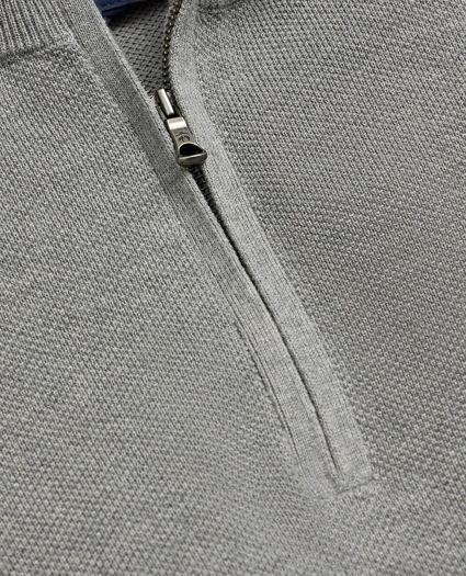 Supima&reg; Cotton Pique Quarter-Zip Sweater, image 5